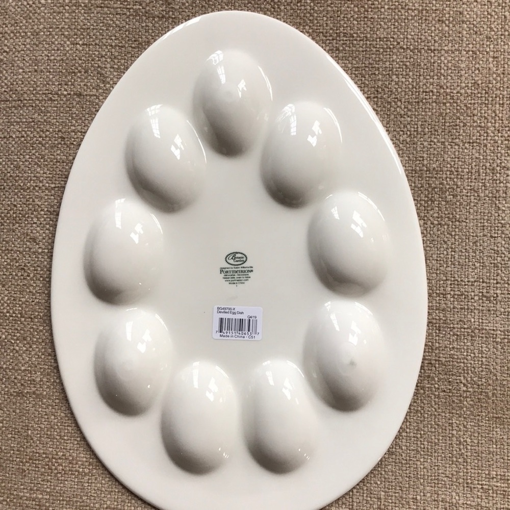 Portmeirion Botanical Gardens Deviled Egg dish NIB - Picture 6 of 8